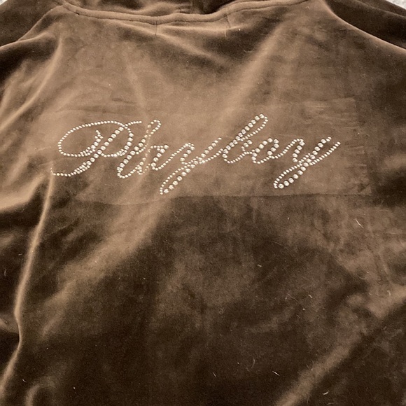 ❌SOLD❌brown PLAYBOY velour sweater (bedazzled) - Picture 8 of 8